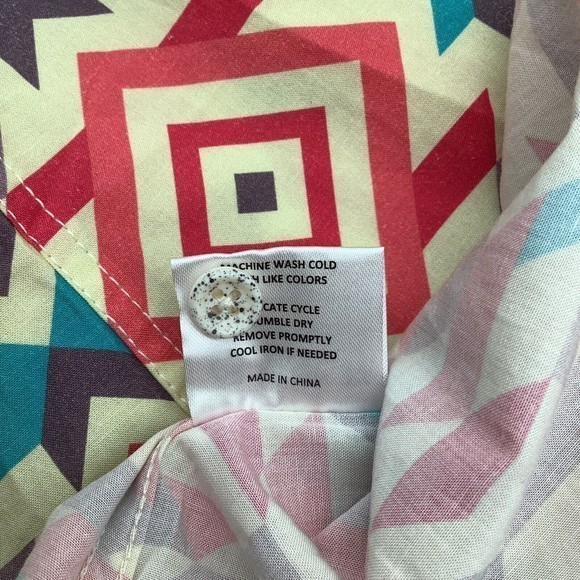 PSI Party Shirt International Mens‎ Short Sleeve Button Shirt Pink Blue 2XL NWT - Picture 8 of 8